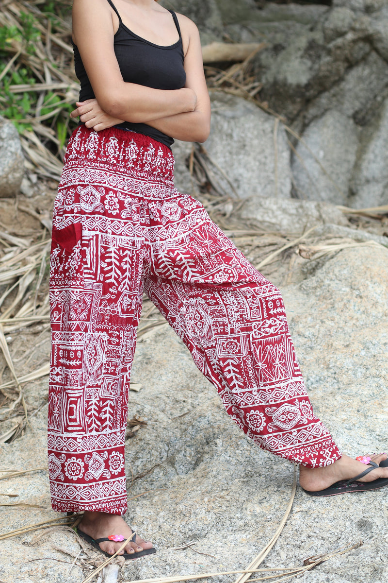  Boho Pants For Women - Hippie Harem Pants Women - Womens  Yoga Pants Comfy Bohemian Flowy Hippie Clothes - Teal Medium