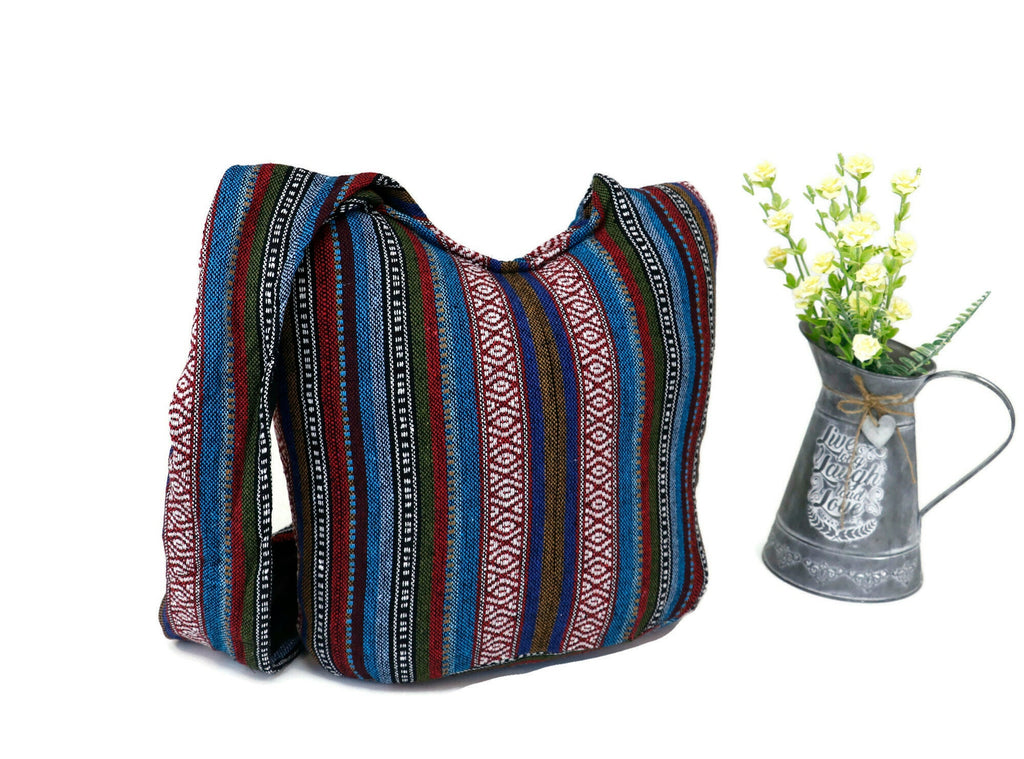 Crossbody Bag Shoulder Bag Purse Handbag Bohemian Bag Hobo Bag Hippie Messenger boho Handmade Everyday Bag Gift Multicolor Full Liner