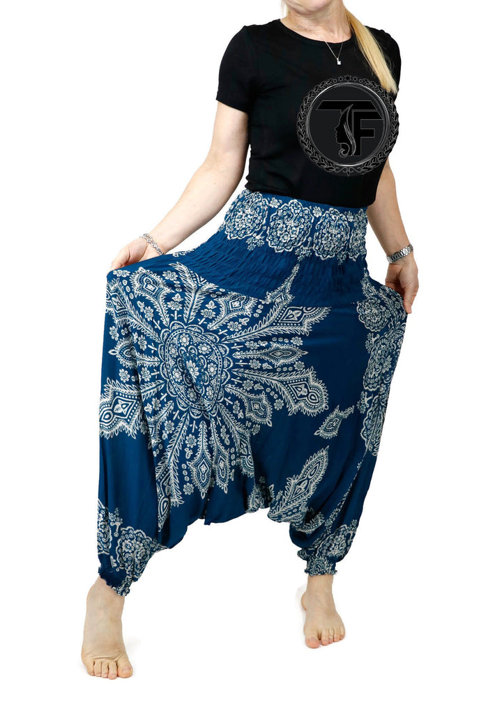 Mandala Paisley Harem Pants Women Hippie Hippy Yoga Pants Comfy Gypsy Boho Jumpsuits Aladdin Loose Clothing Baggy Pants Festival